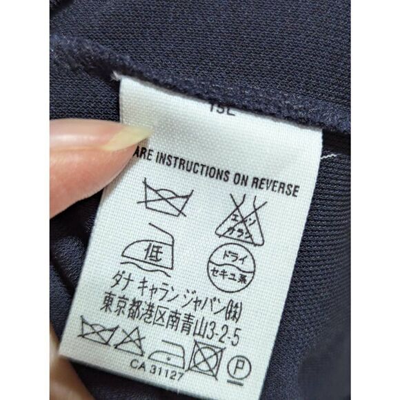 DKNY Women's Dark Navy Blue Soft Knit Straight Leg Pull On Pants Size S - Picture 7 of 7